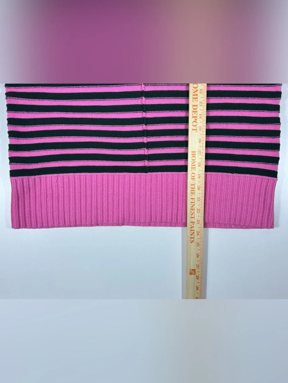 Anthropologie Maeve Chandler Striped Mock Neck Sweater Pink Black SP | NWT